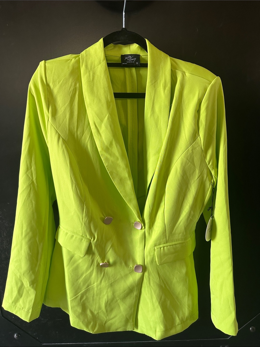Women's Neon Lime Double-Breasted Blazer by Apt. 9